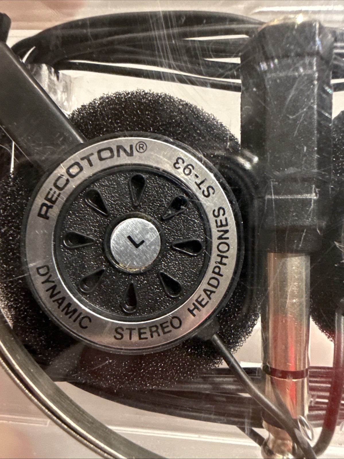 RARE NEW VINTAGE RECOTON ST-93 DYNAMIC STEREO HEADPHONES SAMARIUM COBALT MAGNET