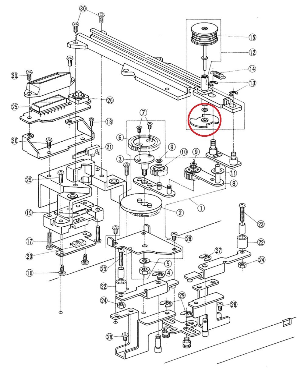 Akai GX-77 Roller Detection Plate BZT1010A070A- Nylon