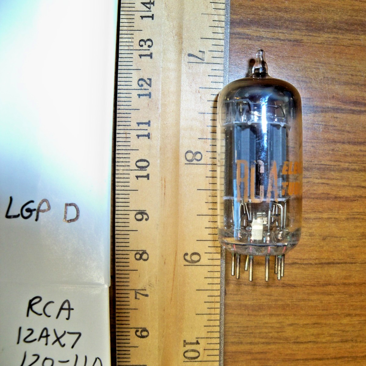 Strong RCA Long Gray Plate Angled D Getter 12AX7 / ECC83 Tube