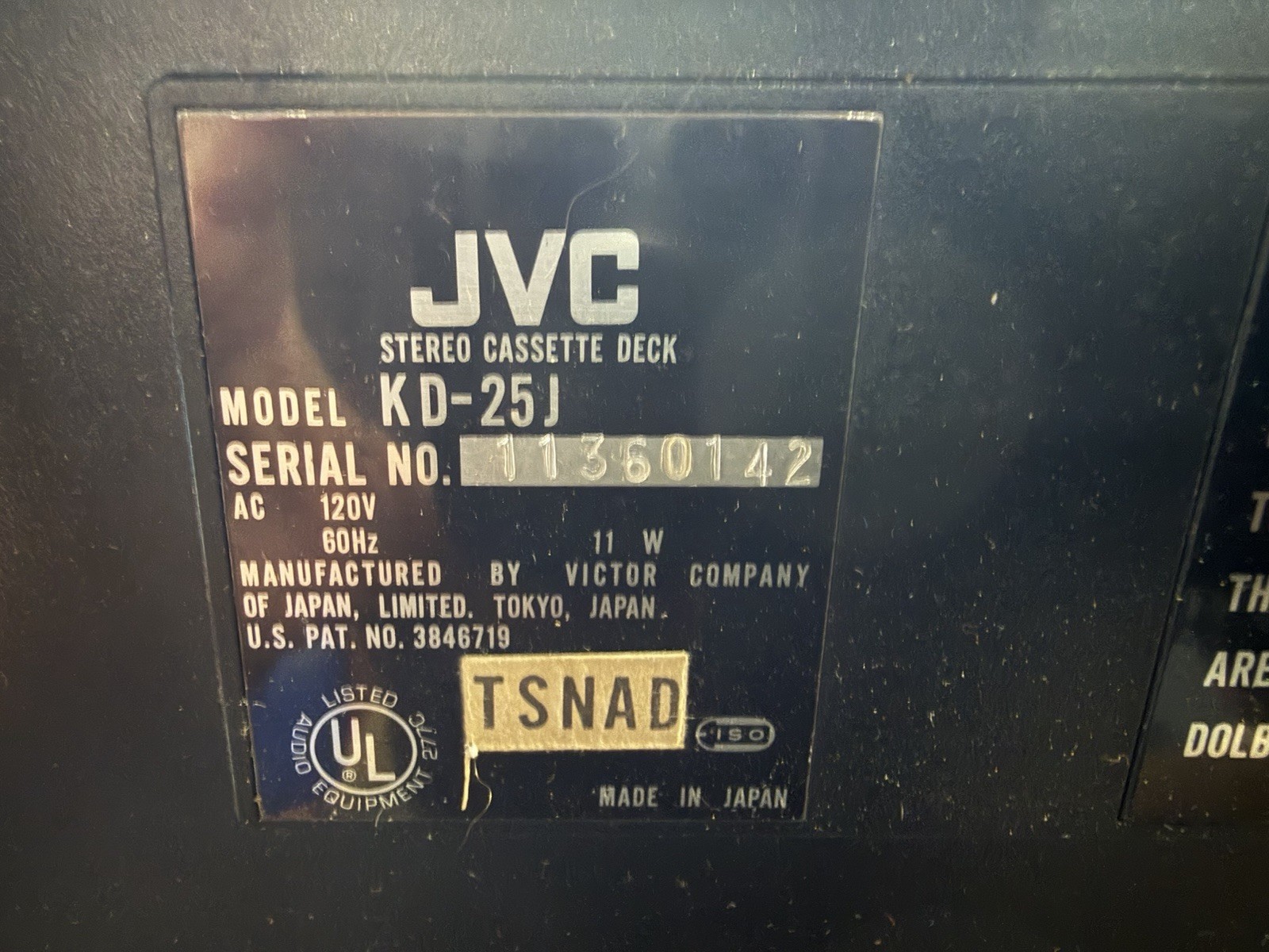 JVC KD-25J Stereo Cassette Deck – Vintage Japanese Audio
