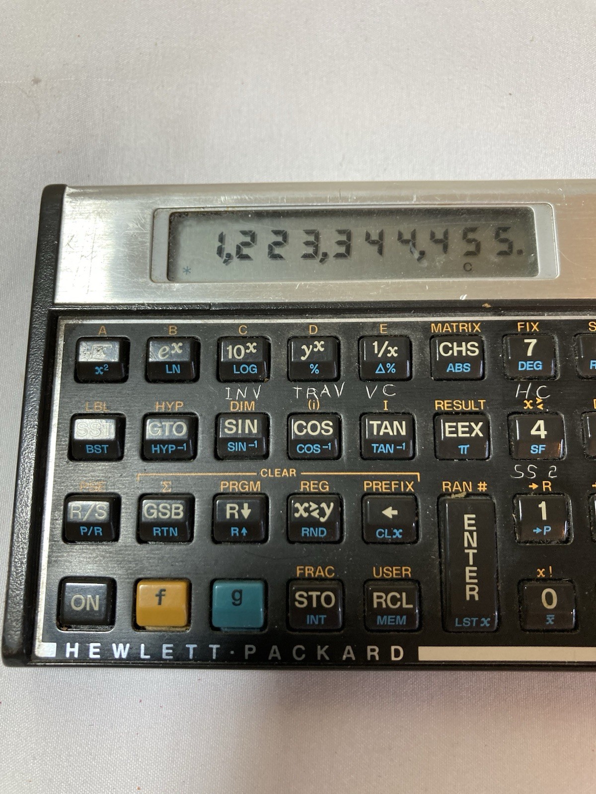 Vintage HP-15C Black Silver Portable Programmable Scientific Calculator
