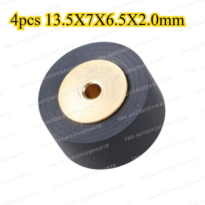 4PCS/SET 13.5X7X2.5、13.5X8X2.5mm Bronze Pinch Roller Radio Tape Cassette Deck