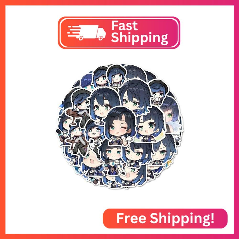 langanime Stickers for Notebook Computer Phone Decoration Yelan Version 54 Piece