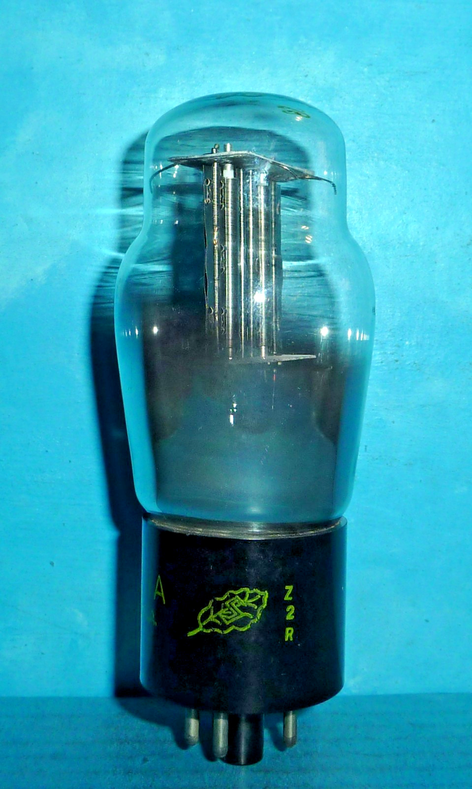 Sylvania 5V4G Rectifier Tube Leaf Logo ST Shape Black Plates Foil D Get Tested