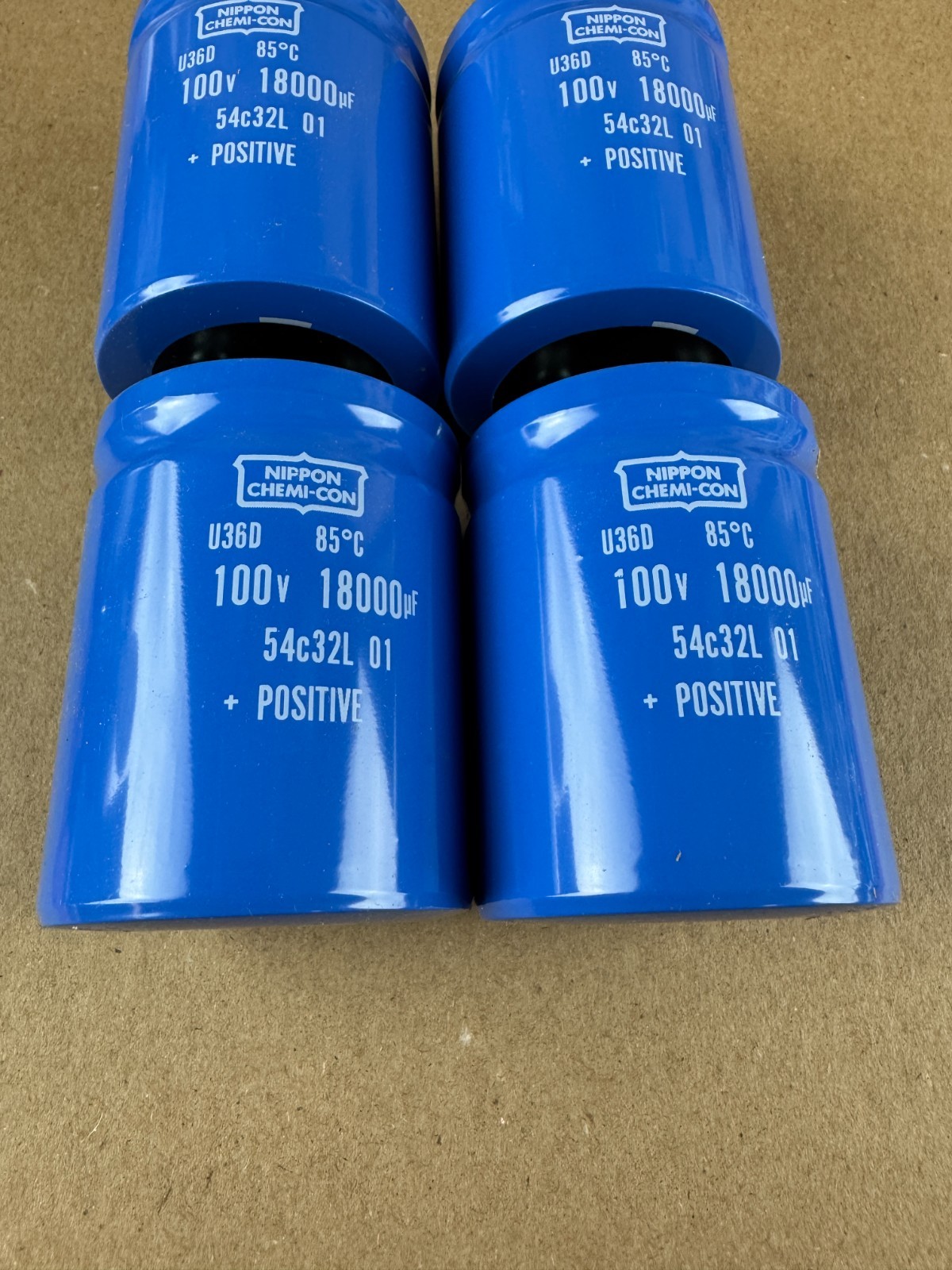 4 New Adcom GFA-555 II Main Filter Capacitors 18000 uf 100v 2.5″ Perfect Fit!