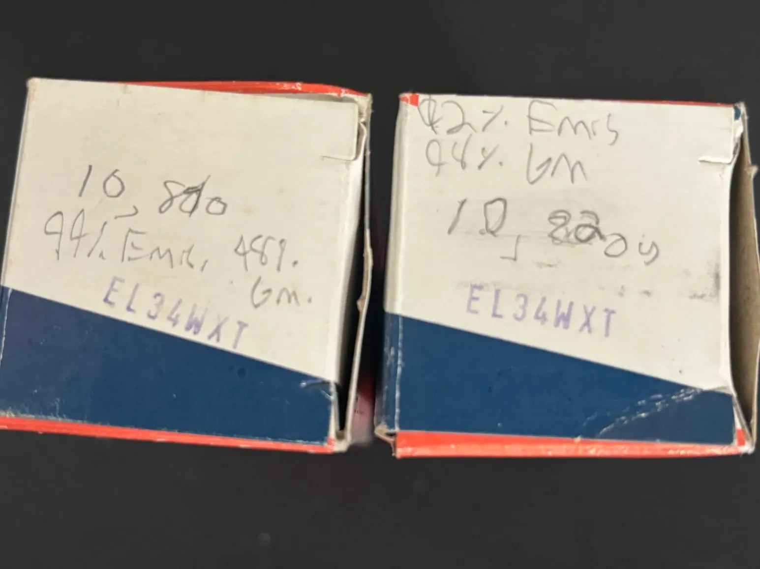 Sovtek EL34WXT Matched Pair Vintage Vacuum Tubes Tested NOS Quality 98% GM