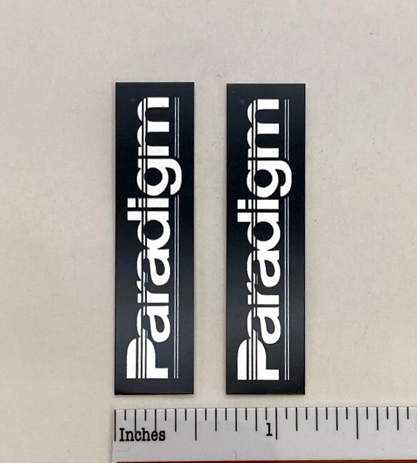 Paradigm Speakers Custom Made Aluminum Speaker Badge Pair