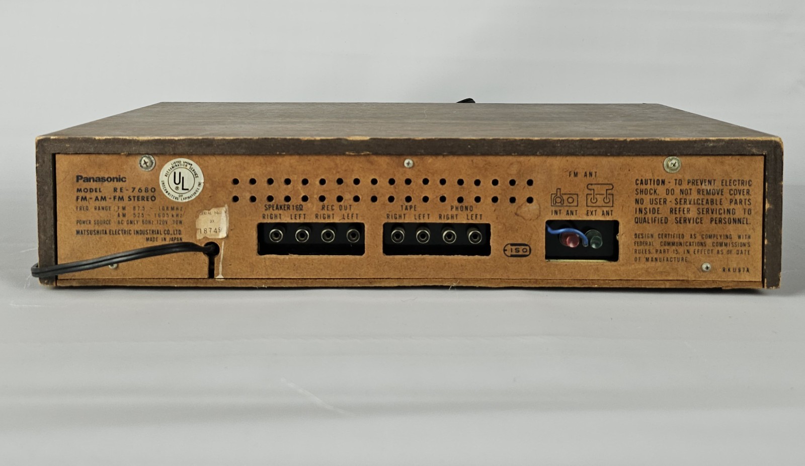 Panasonic RE-7680 Wooden Multiplex Stereo Radio IC FET FM AM