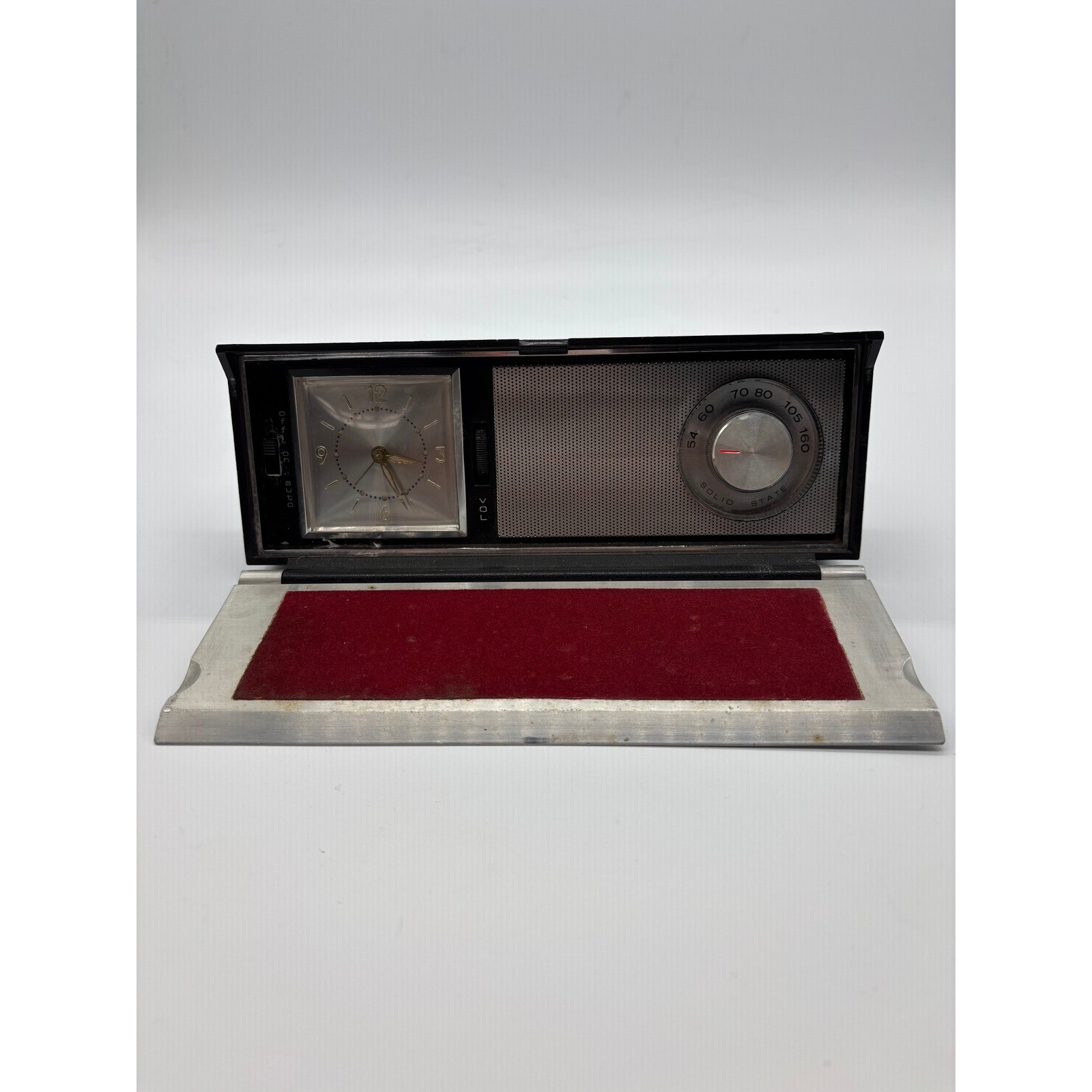 Vintage Sears Prestige Desk Clock Radio Mid Century Modern Tested Working