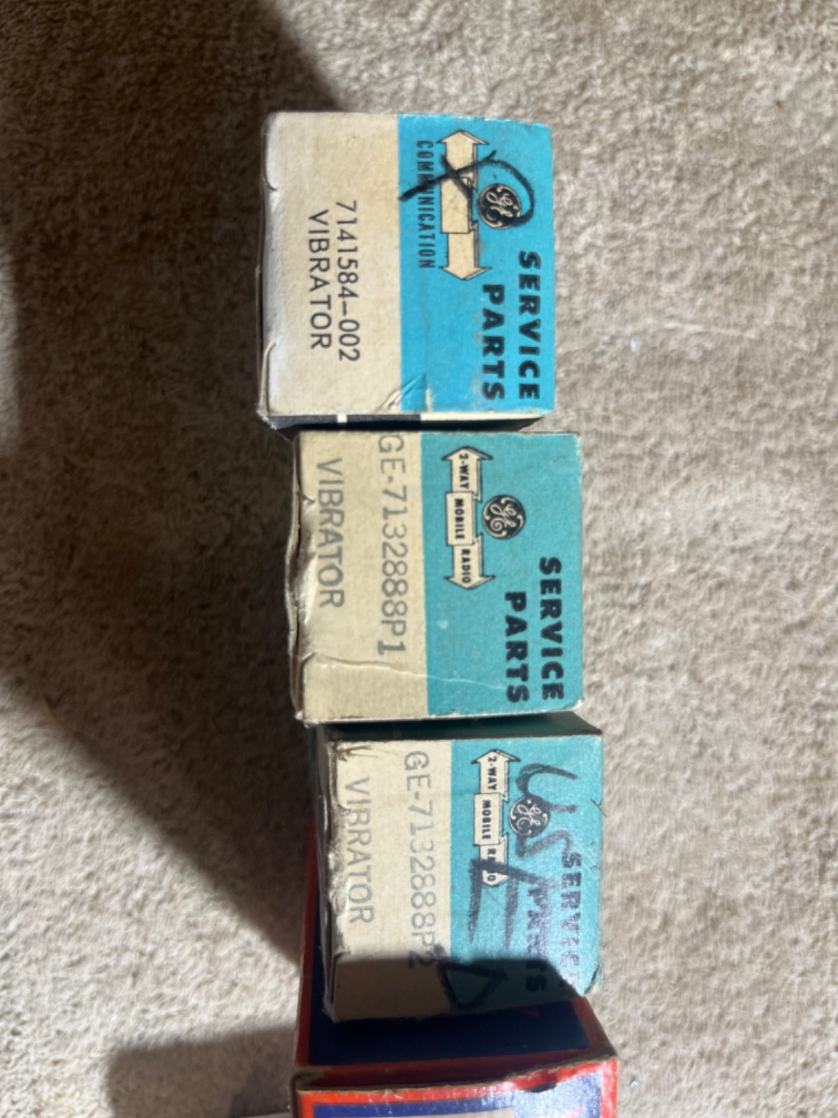 Mallory and GE genuine service parts, vibrator components, capacitors NOS