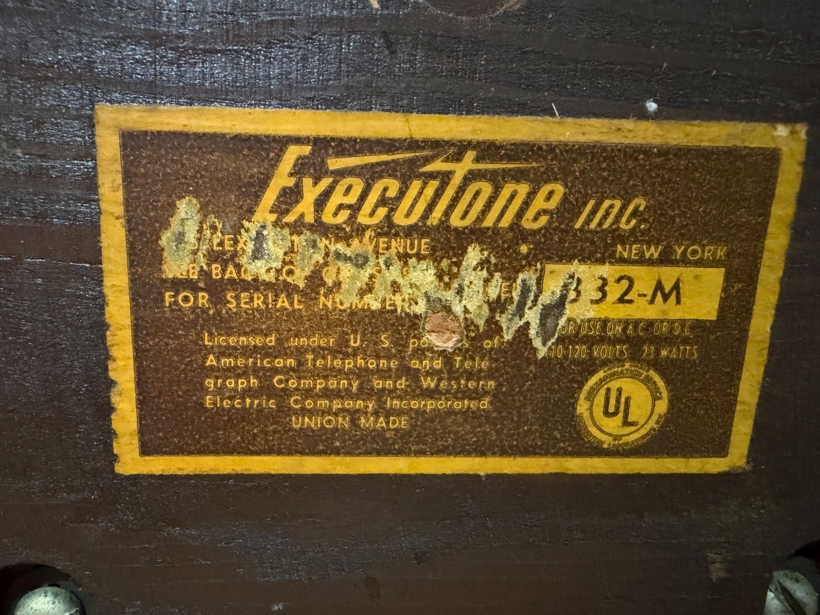 Executone Speaker Model 332-M