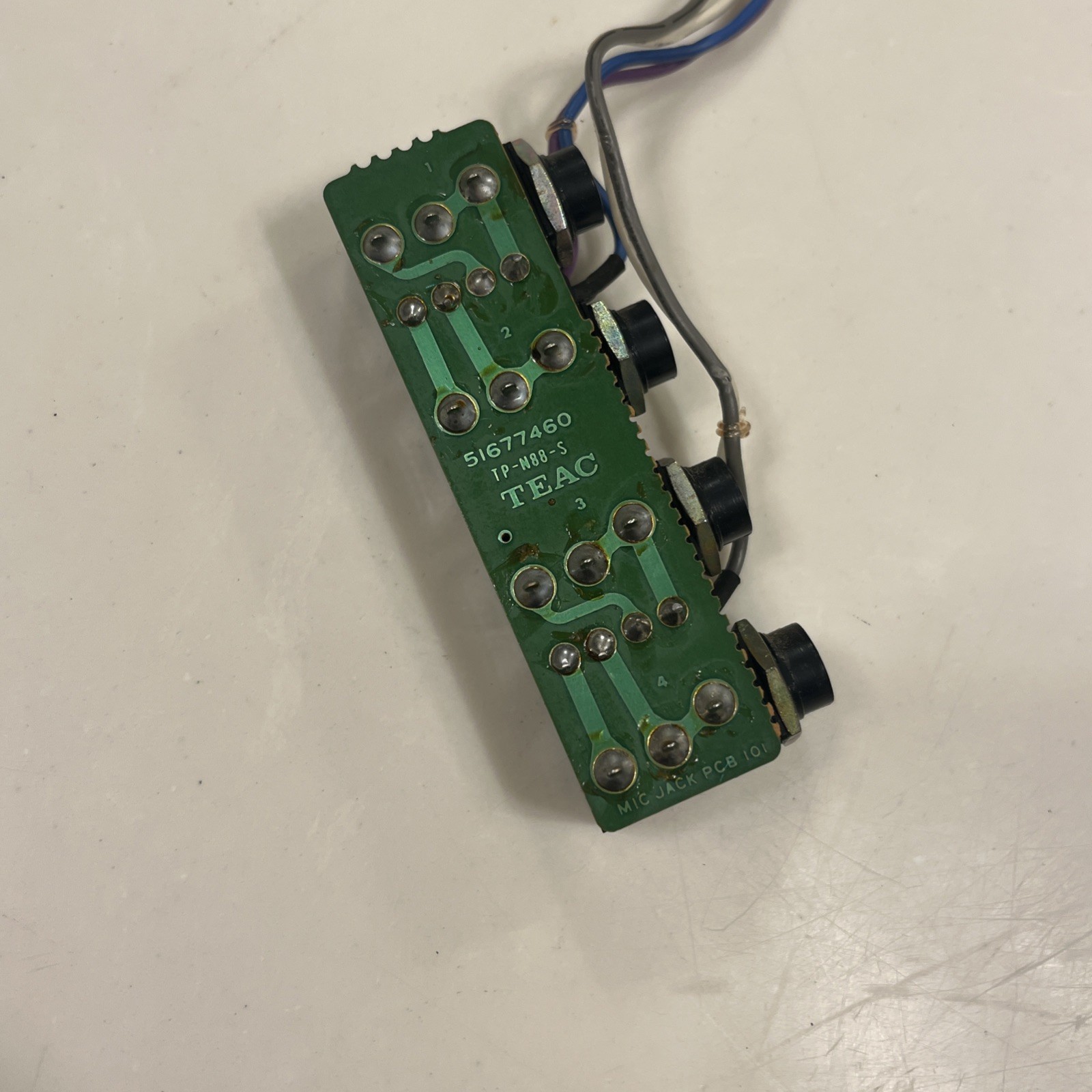 TEAC A-3440 Mic Jack PCB-101 51677460 TP-N88-S