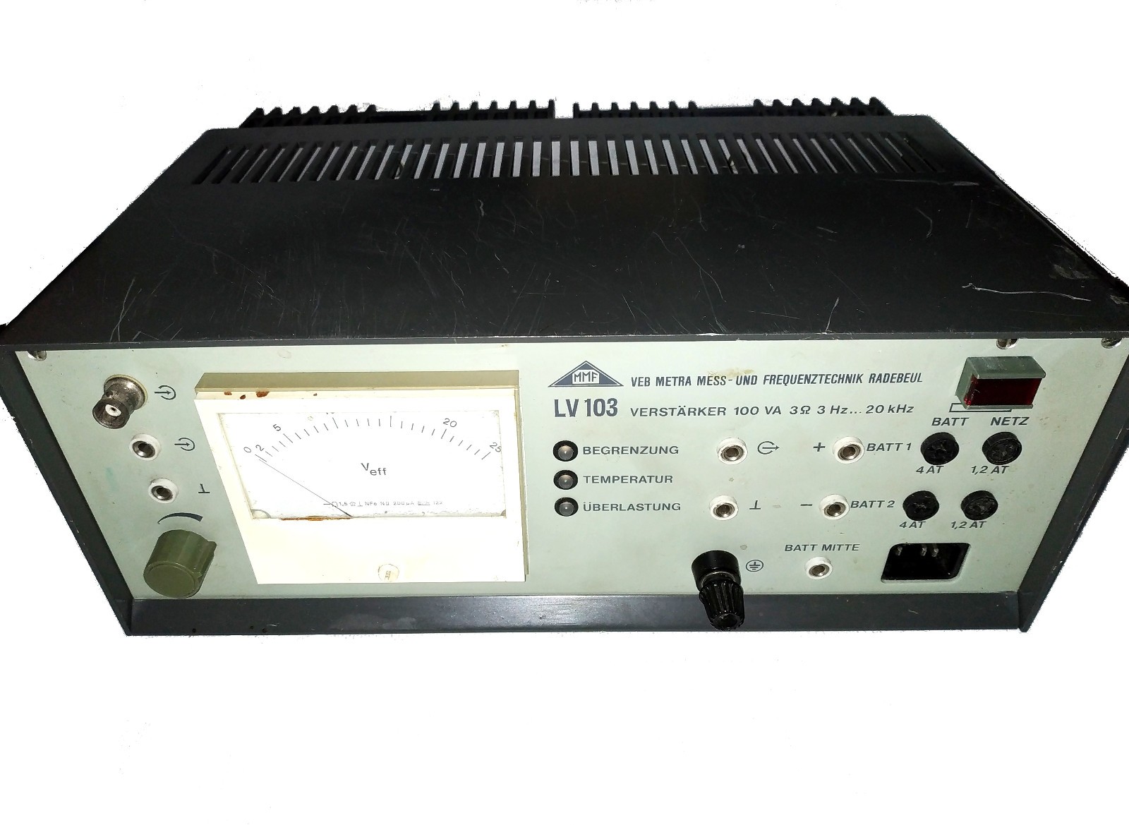 Vintage Retro Germany Power Audio Amplifier MMF LV 103 1980’s Working!