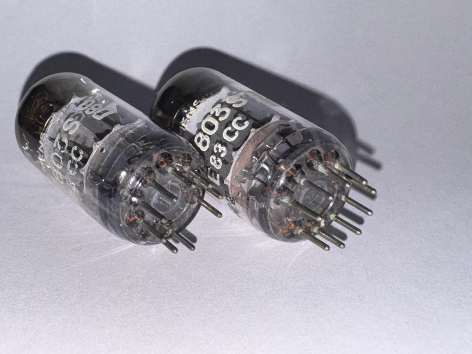 Pair: SIEMENS ECC803S E83CC NOS | Over 100% ✅ Same Codes Balanced Tubes