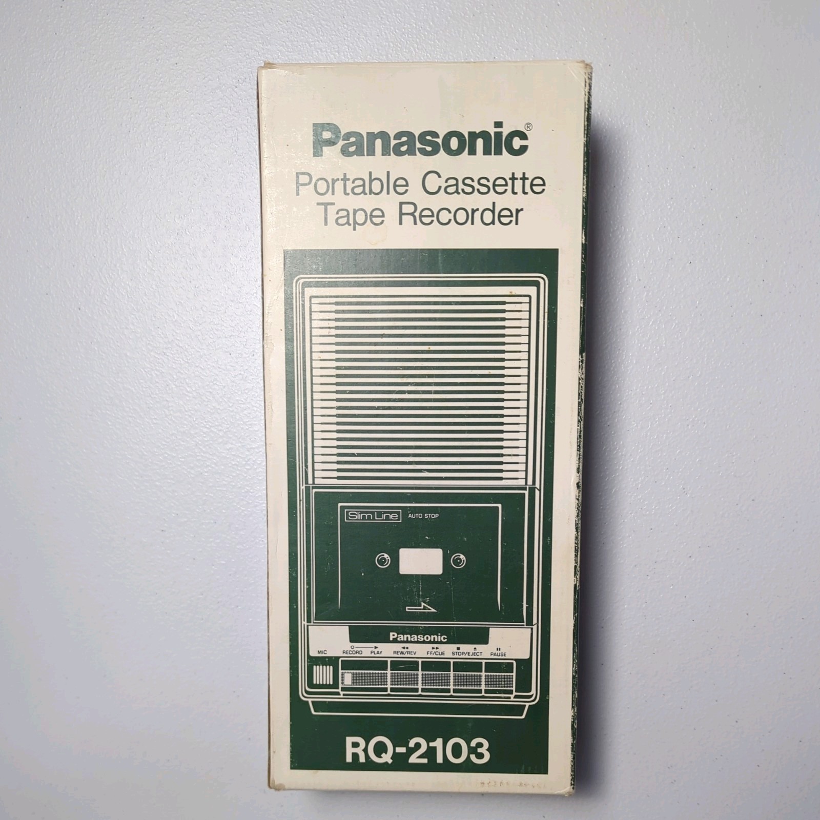 Vintage Panasonic RQ-2103 Portable Cassette Tape Recorder NOS