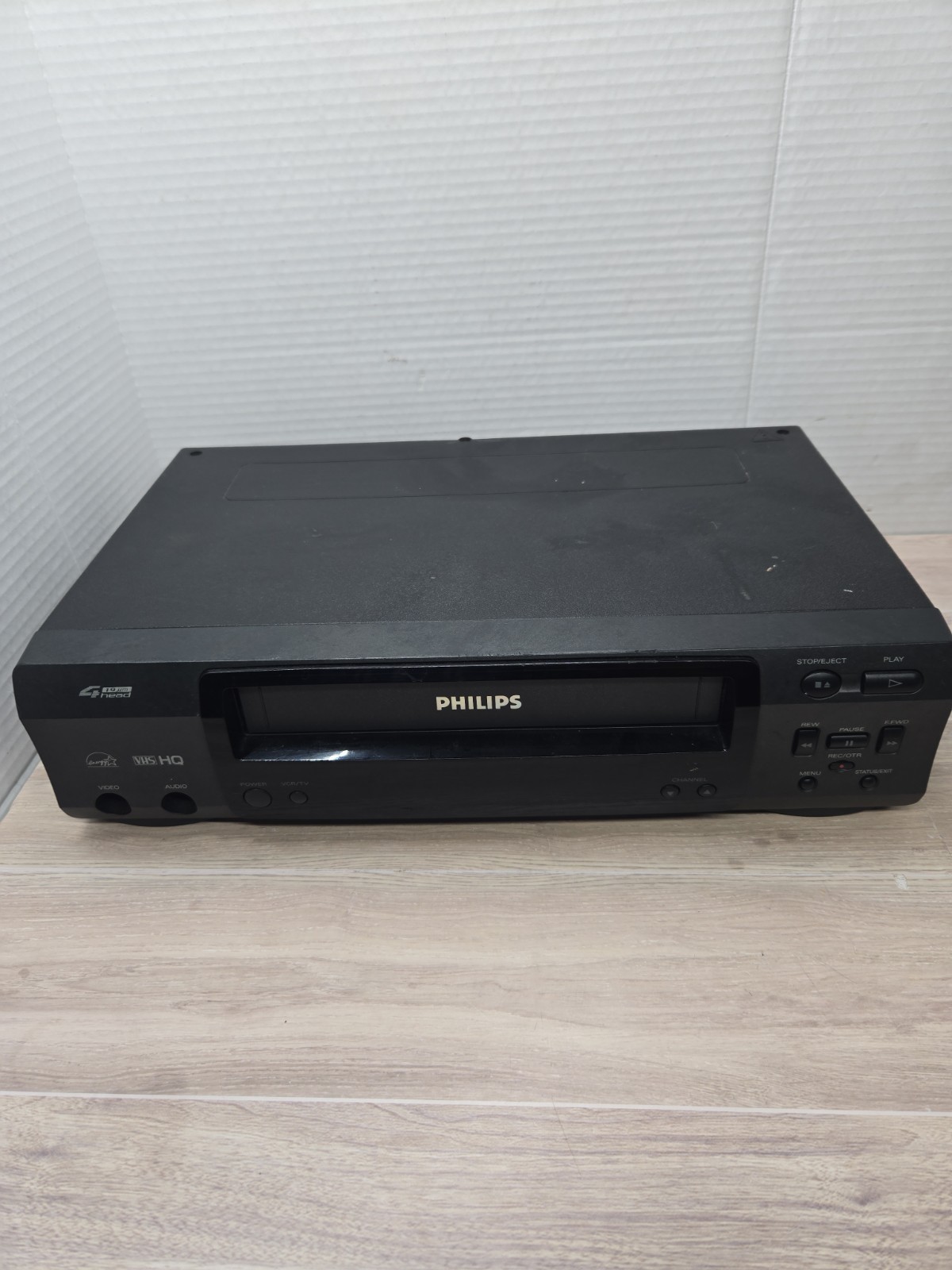 Phillips 4 Head Hi-FI VCR Model VRB411AT24 / Tested/ Working/ No Remote