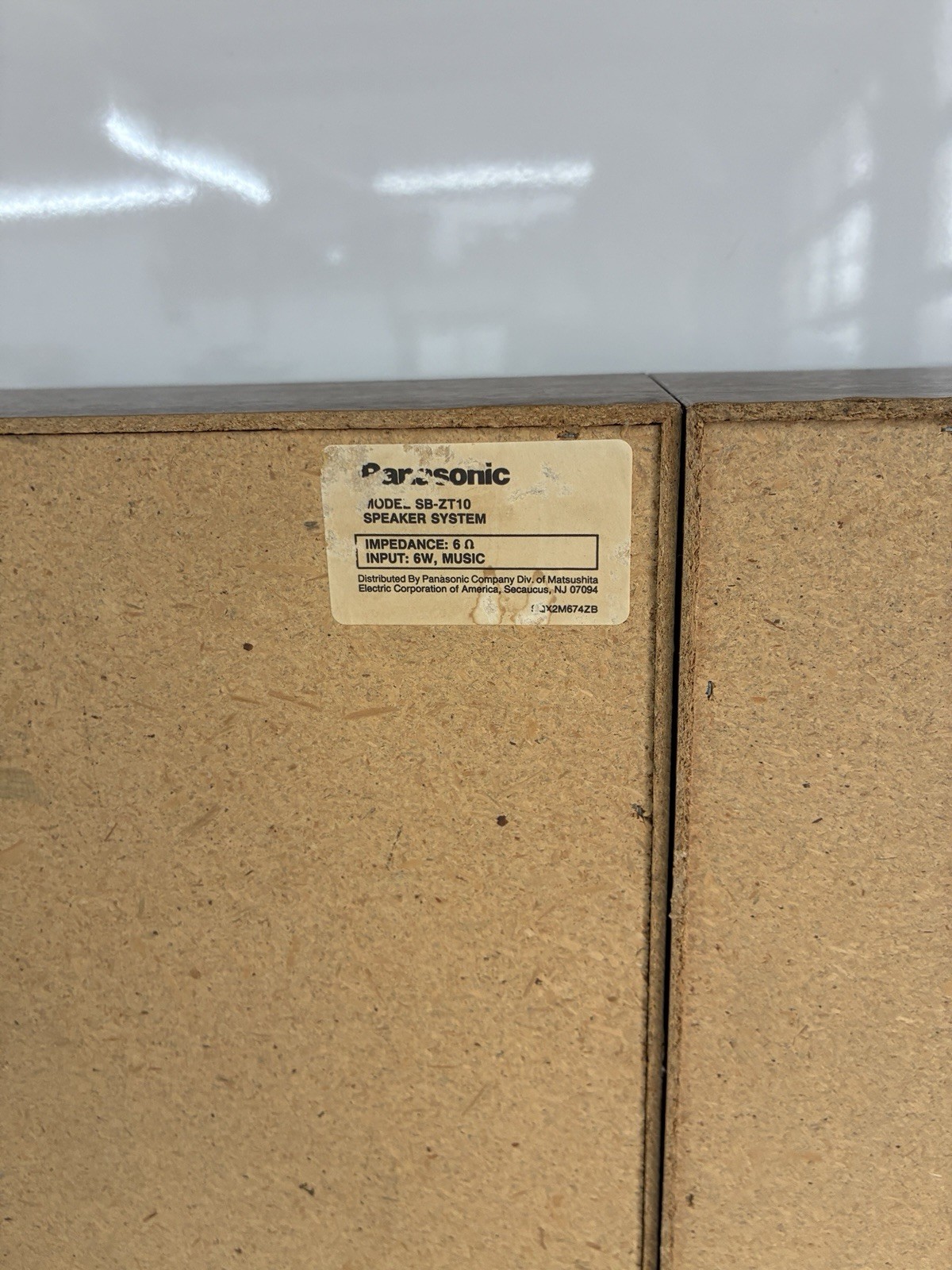 Panasonic SB-ZT10 Speaker System Pair Original 6ohms