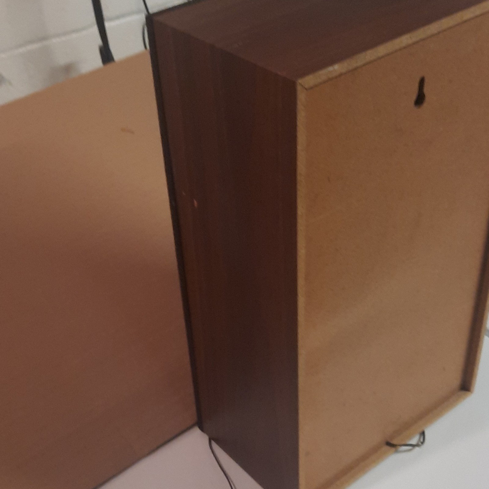 Toshiba Vintage Home Audio Speaker System Black Wood Cabinet Wired