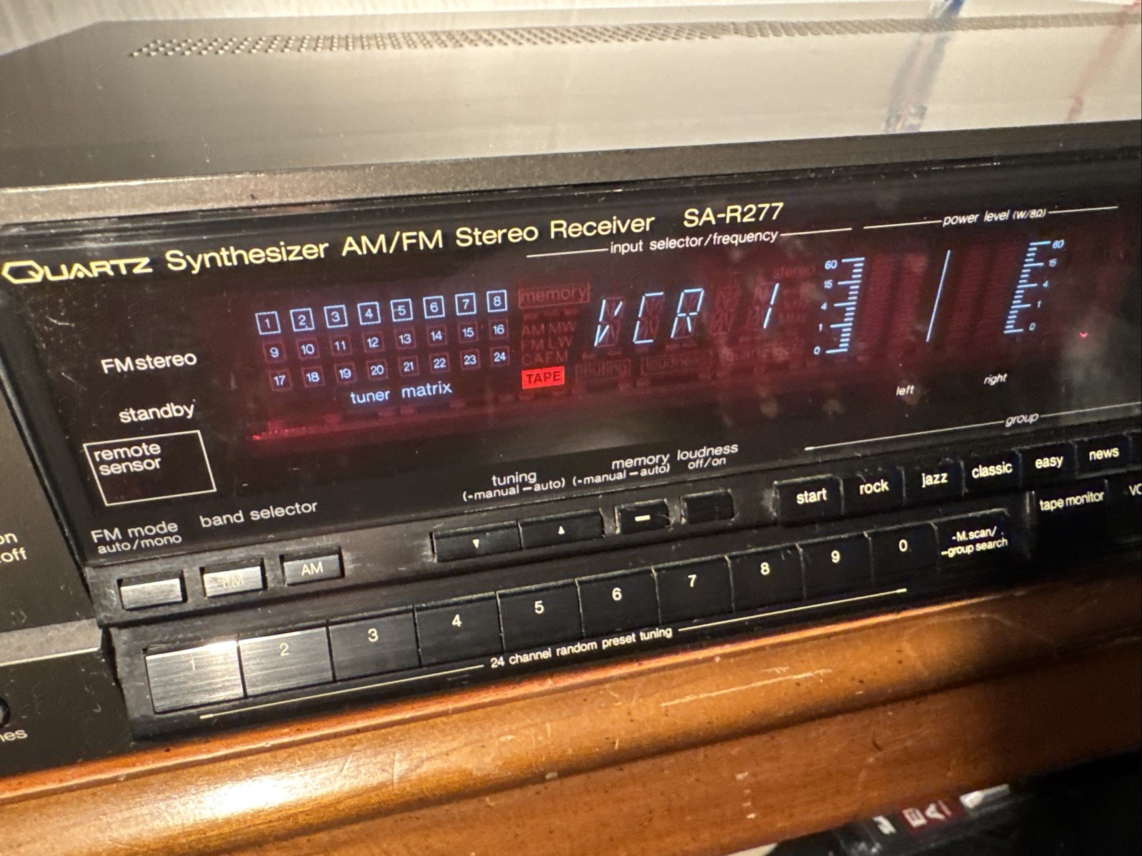 Technics SA-R277 Quarts Synthesizer AM/FM Stereo Receiver TESTED