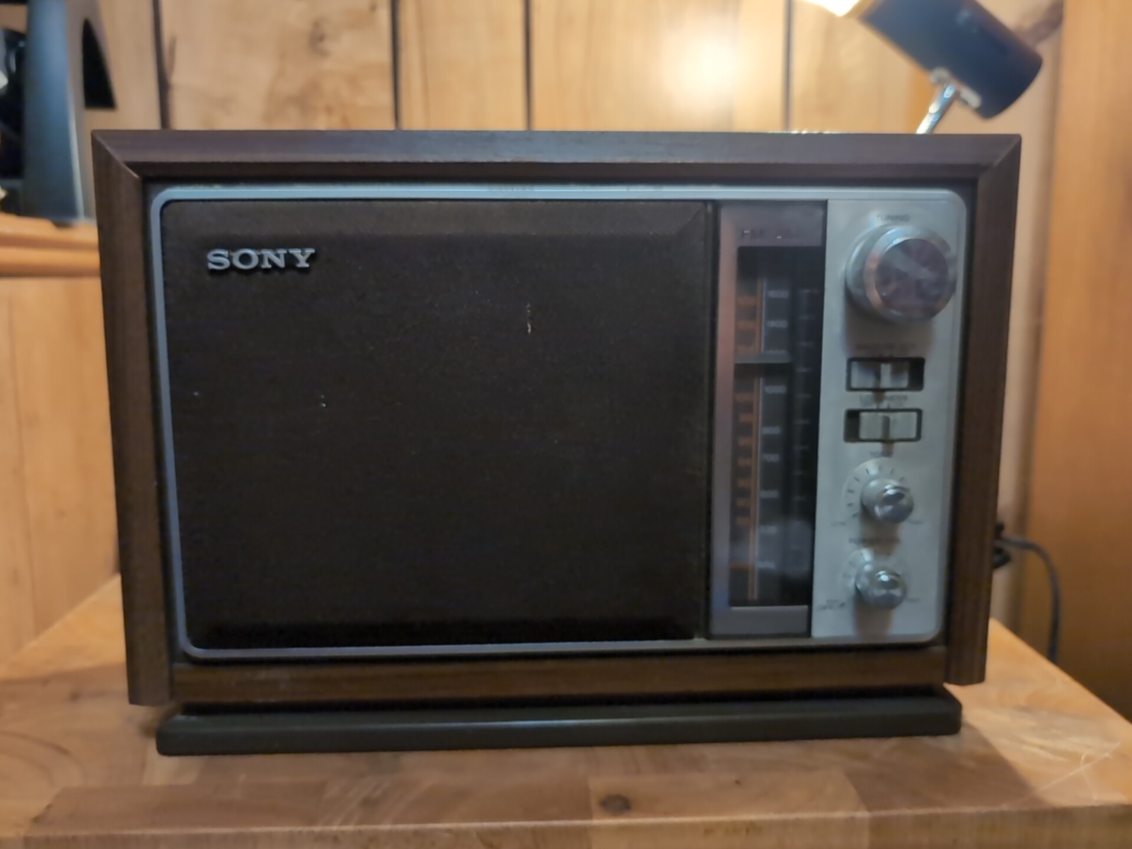 Vintage Sony ICF-9740W FM/AM 2 Bands Desk Top Radio TESTED & WORKING