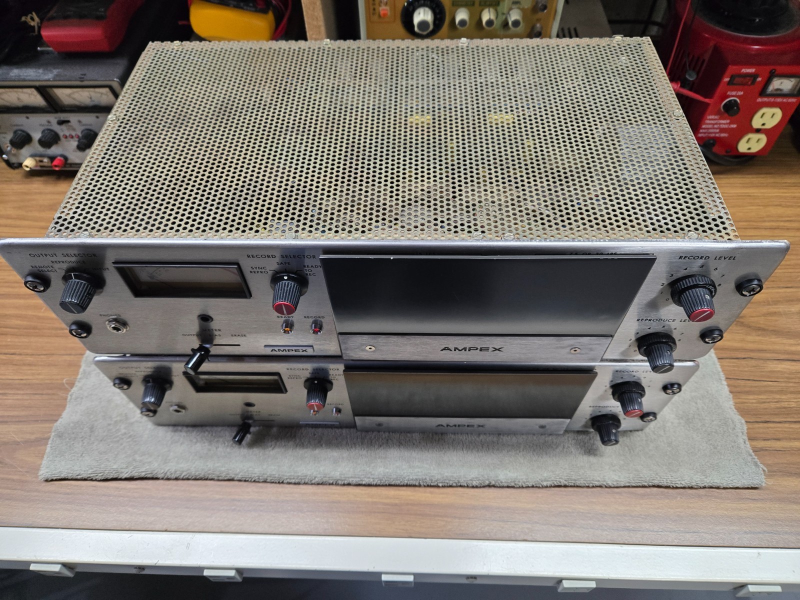 PAIR Ampex MR70 channel amplifiers | Fully Rebuilt by Purple Audio