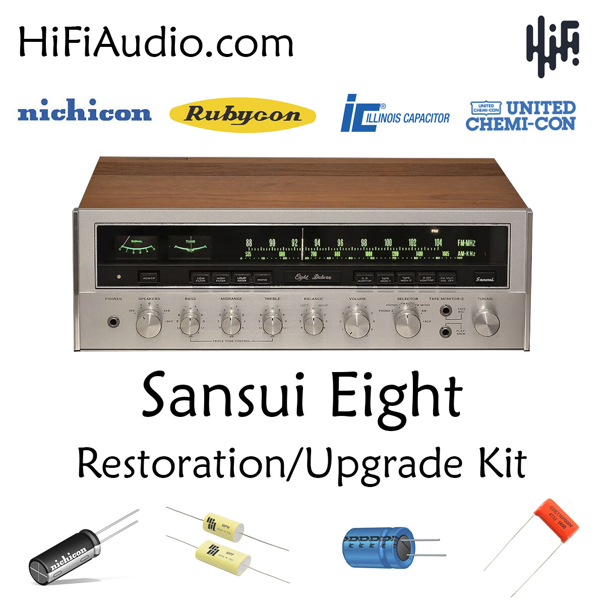 Sansui eight 8 rebuild restoration filter capacitor transistor kit fix repair