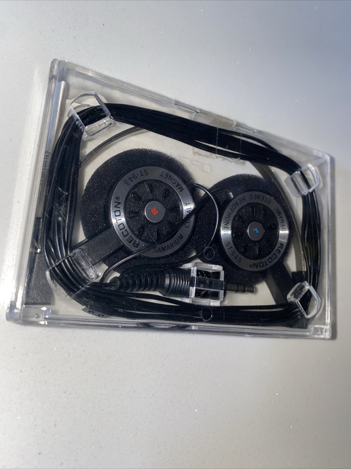 RARE NEW VINTAGE RECOTON ST-943 DYNAMIC STEREO HEADPHONES SAMARIUM COBALT MAGNET