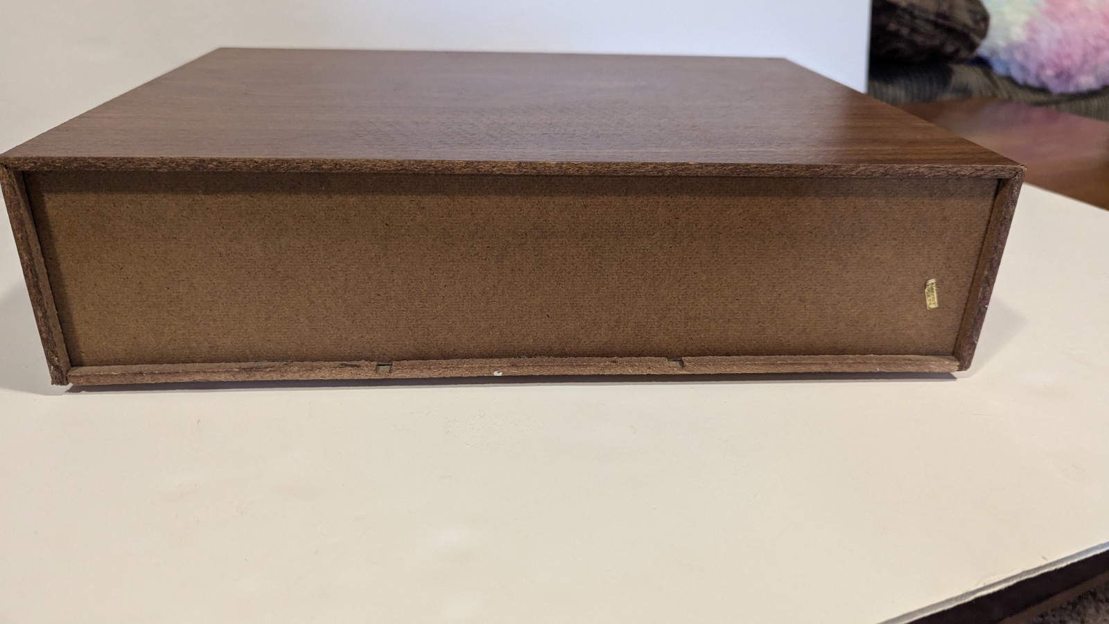 Vintage 3 Drawer 42 Cassette Tape Storage Case Wood Grain Faux Oak