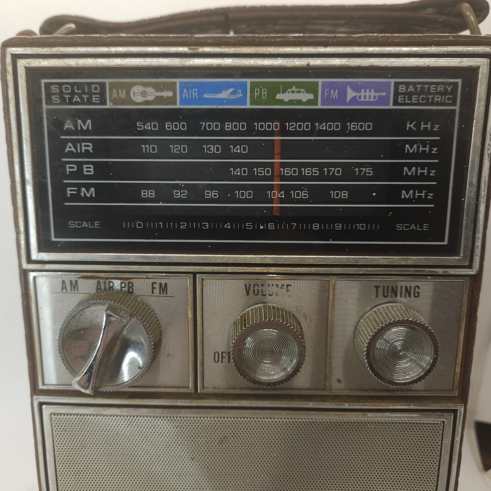Diplomat Vintage Transistor Multi Band Radio AM /FM /AIR /POLICE 1970’S Working