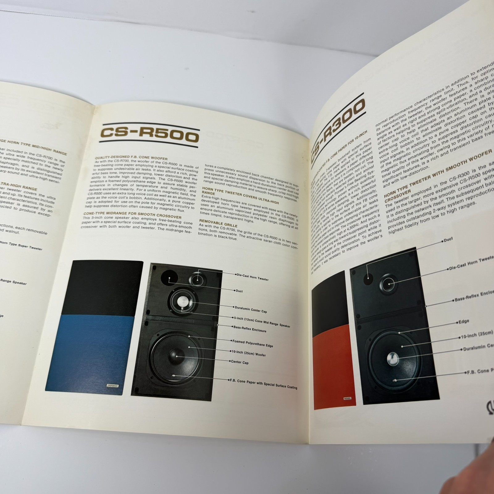 Original Pioneer CS-R700 CS-R500 CS-R300 Speaker Brochure Ad Color Japan