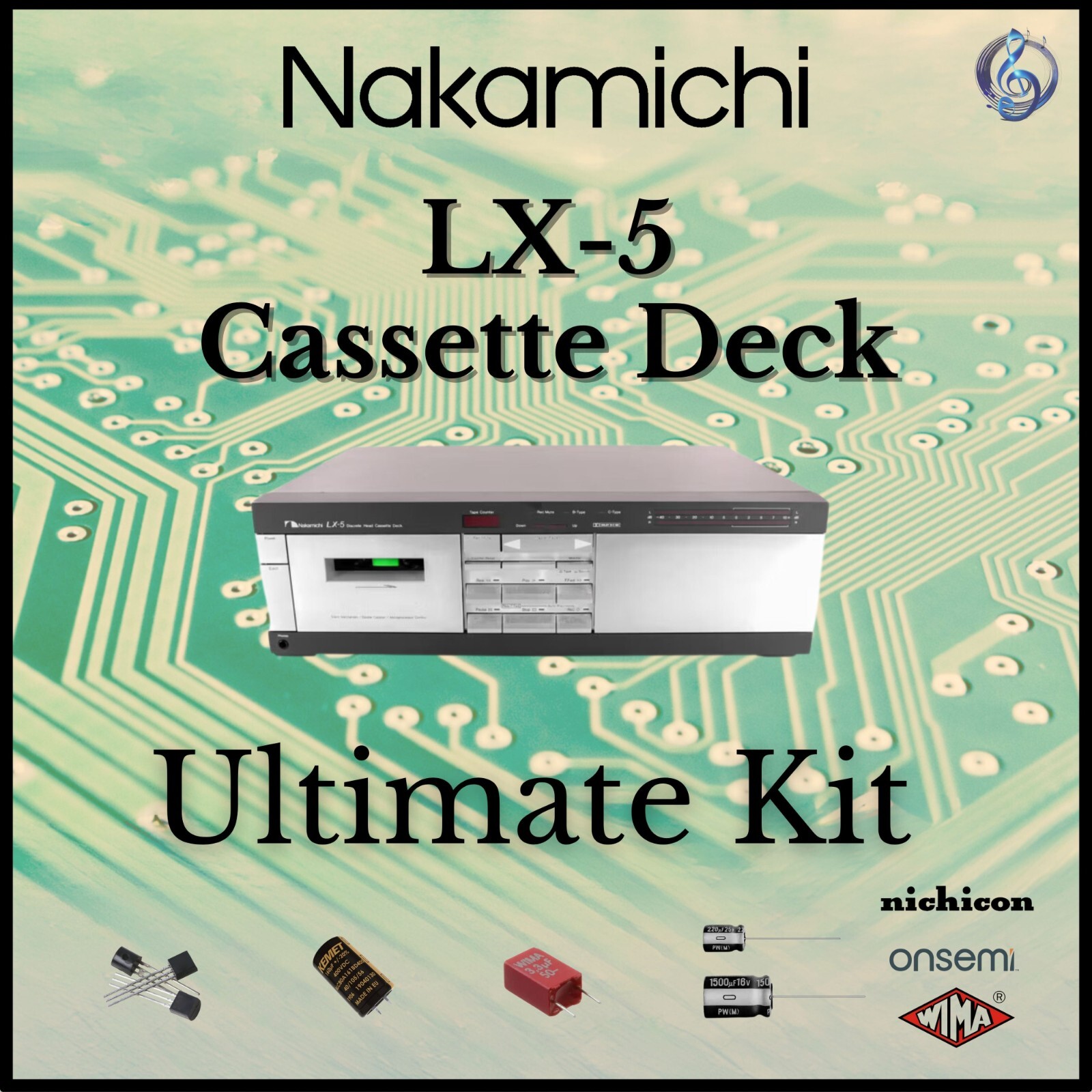 Nakamichi LX-5 Cassette Deck Ultimate Restoration Kit – Wima, OnSemi, Nichicon