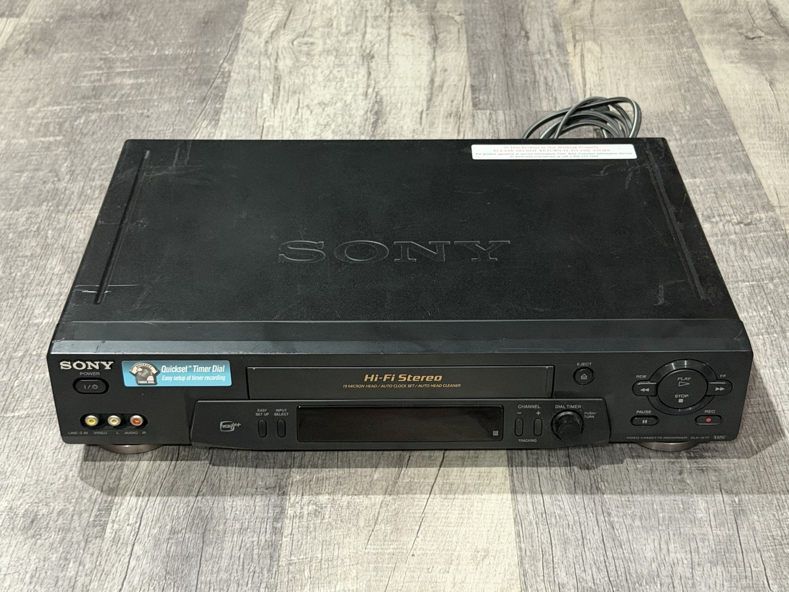 Sony SLV-N71 VCR 4 Head HiFi Stereo VHS Player Recorder W/ Remote/Cables-TESTED