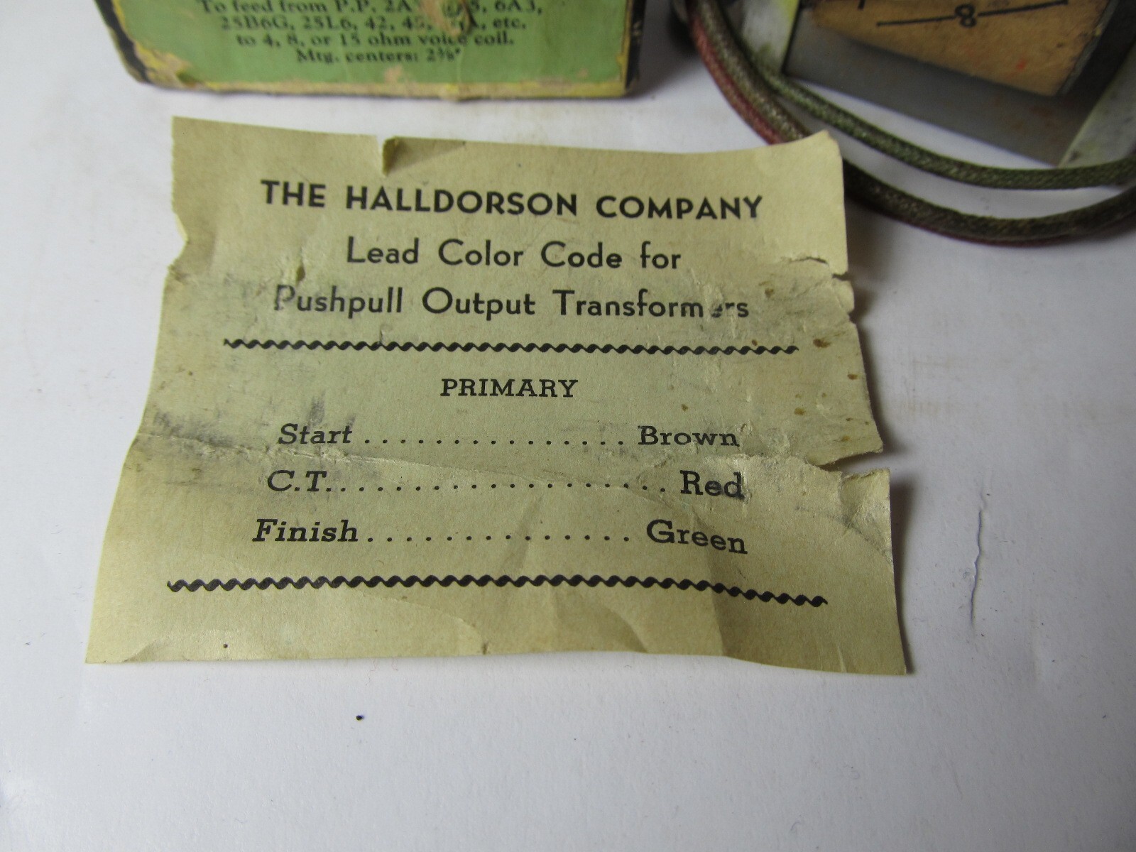 Halldorson Model B5-857 Push Pull Output Transformer Vintage