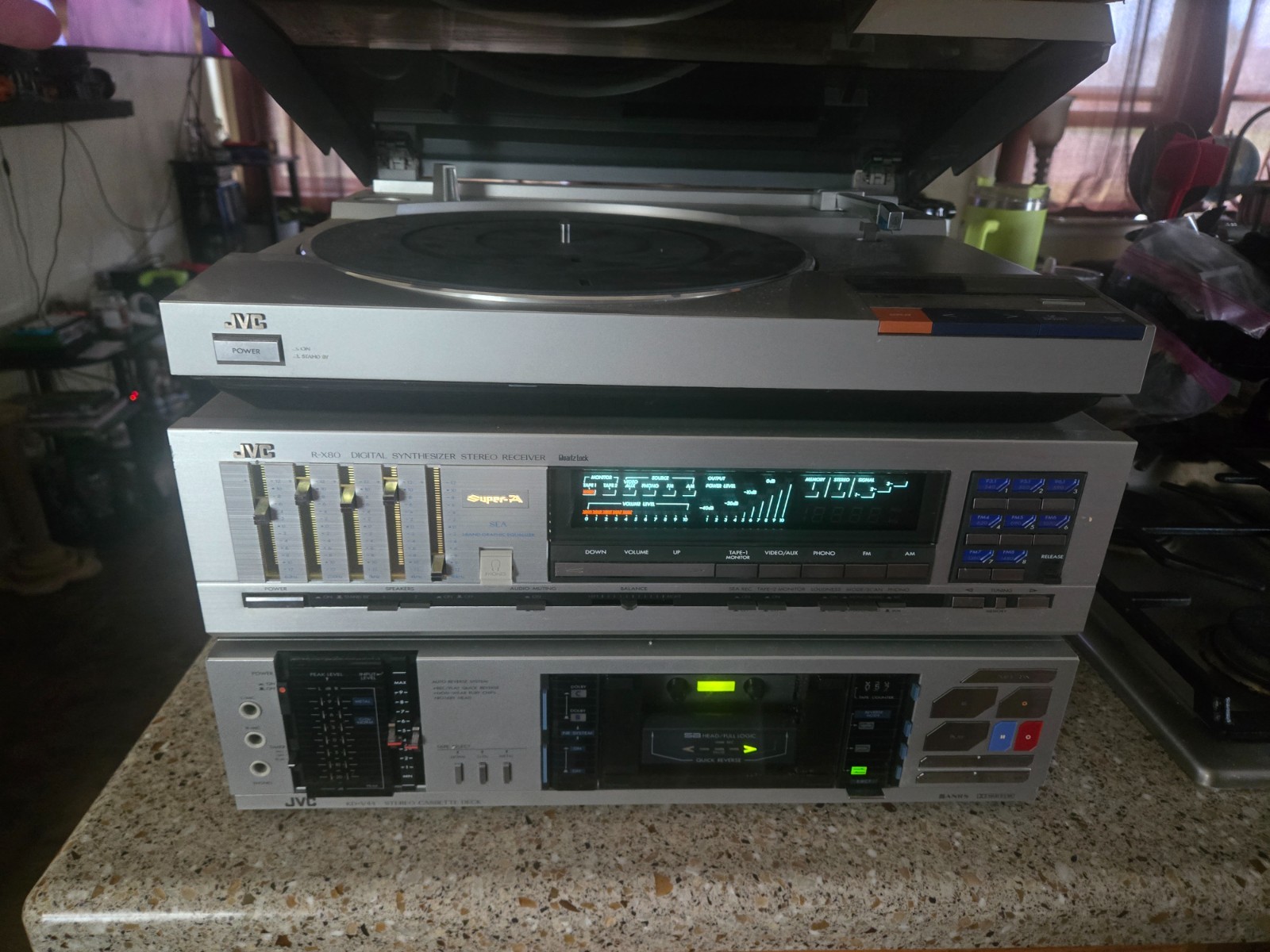 JVC KD-V44 Stereo Cassette Deck – Auto Reverse, Dolby B/C NR – Fully Tested