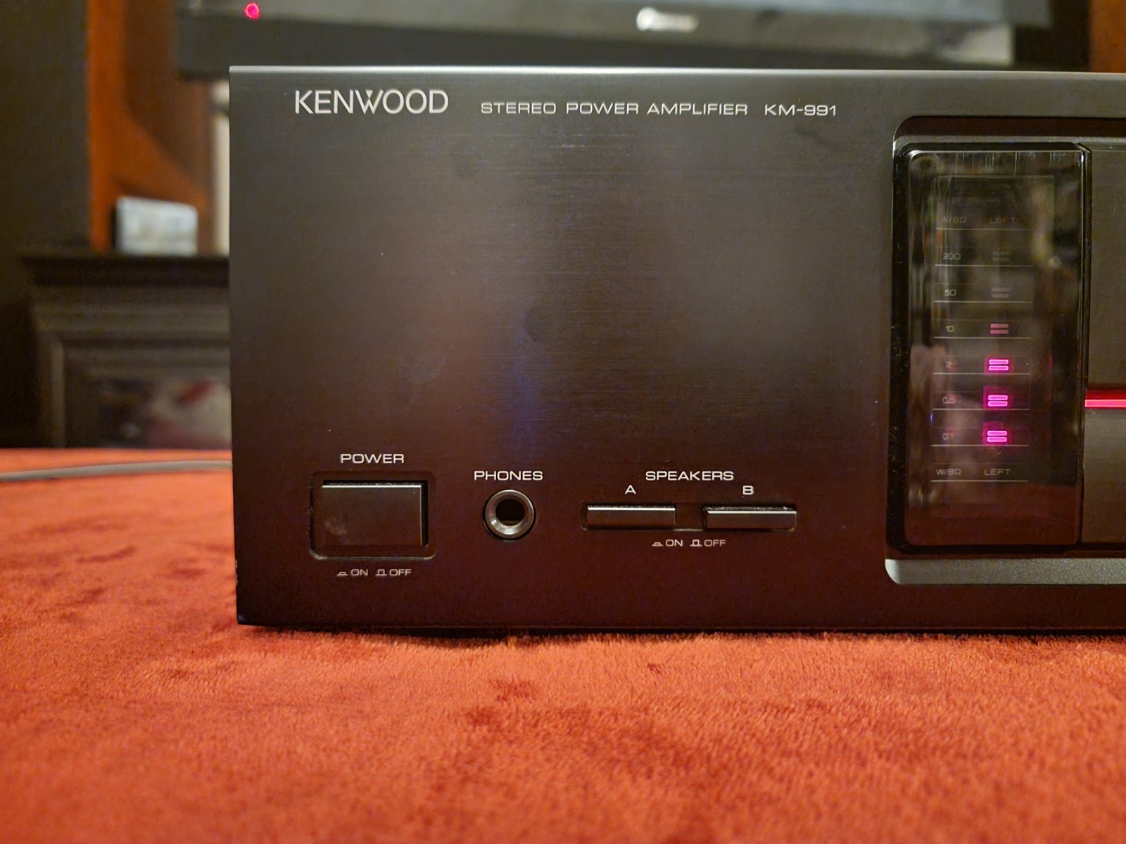 Kenwood KM-991 Stereo Power Amplifier Vintage 150W/Ch Working Power Meters