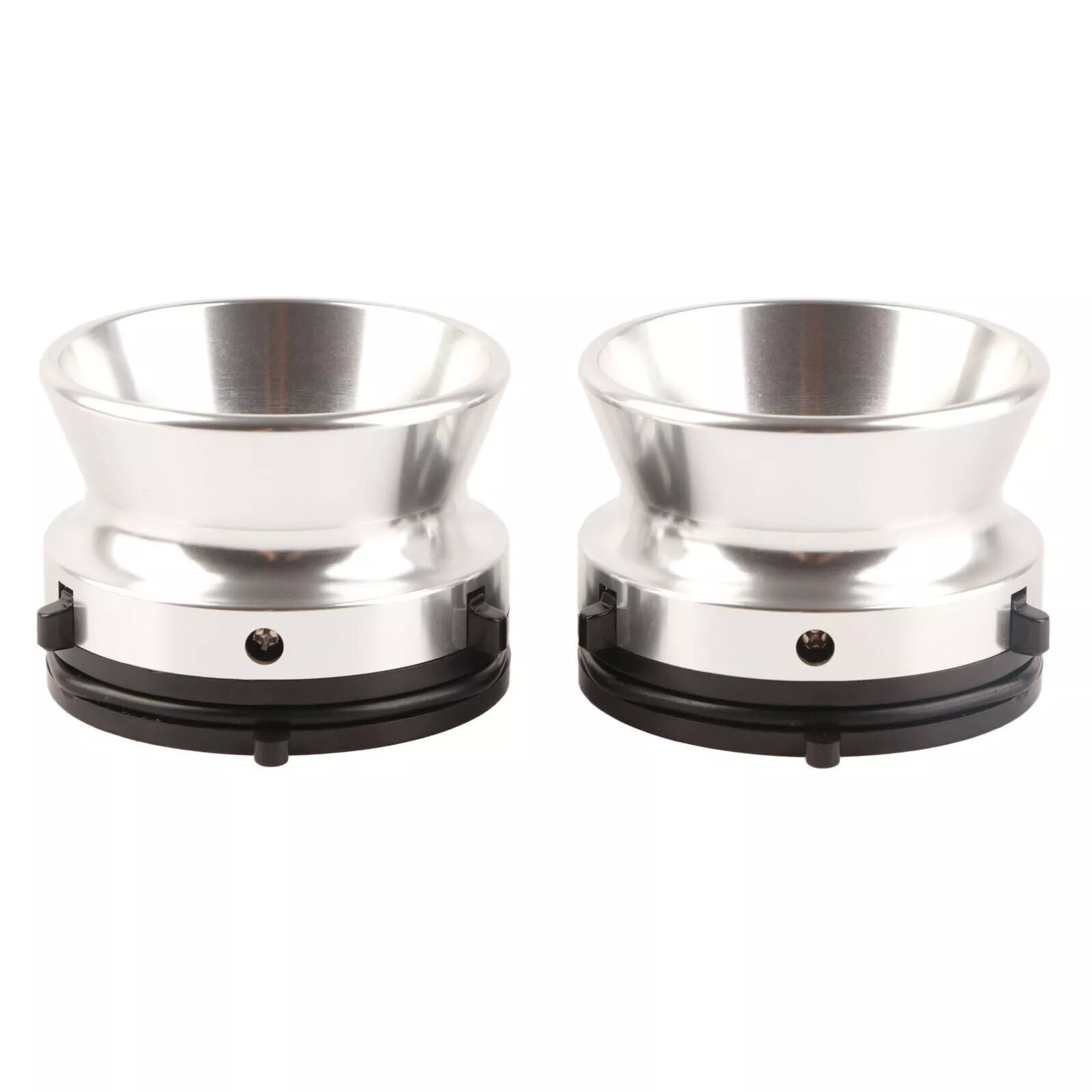 2pc Professional Polished Aluminum Reel To Reel Tape Ope NAB Hub Adapters Silver