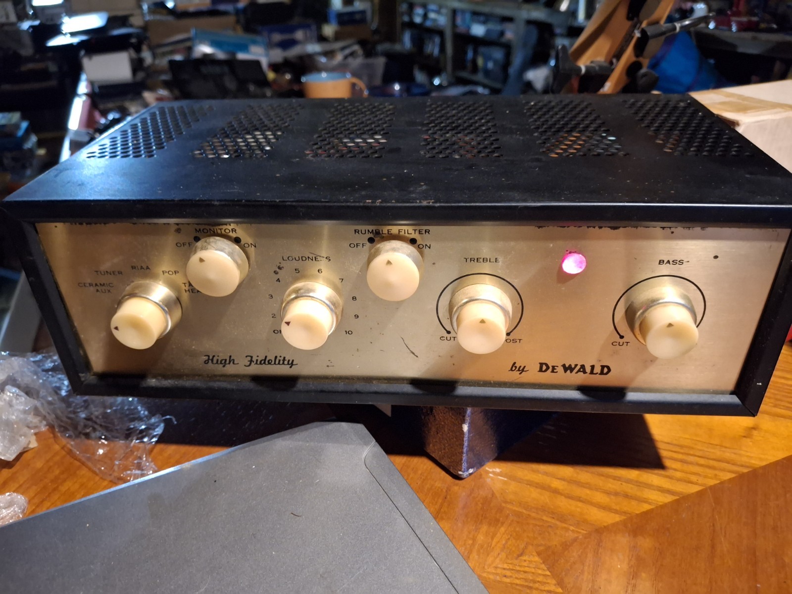 DeWALD High Fidelity Mono Integrated Vacuum TUBE Amp Amplifier WORKS EL84 6BQ5