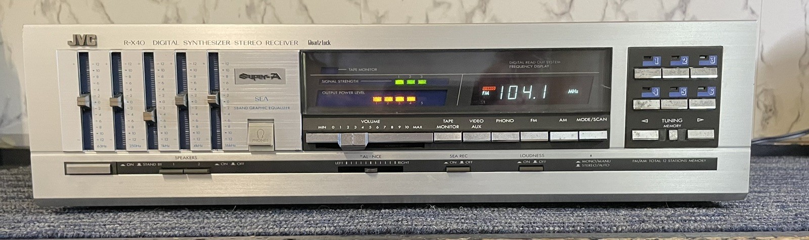 Vintage JVC R-X40 Stereo Receiver Works Great – 1 Issue