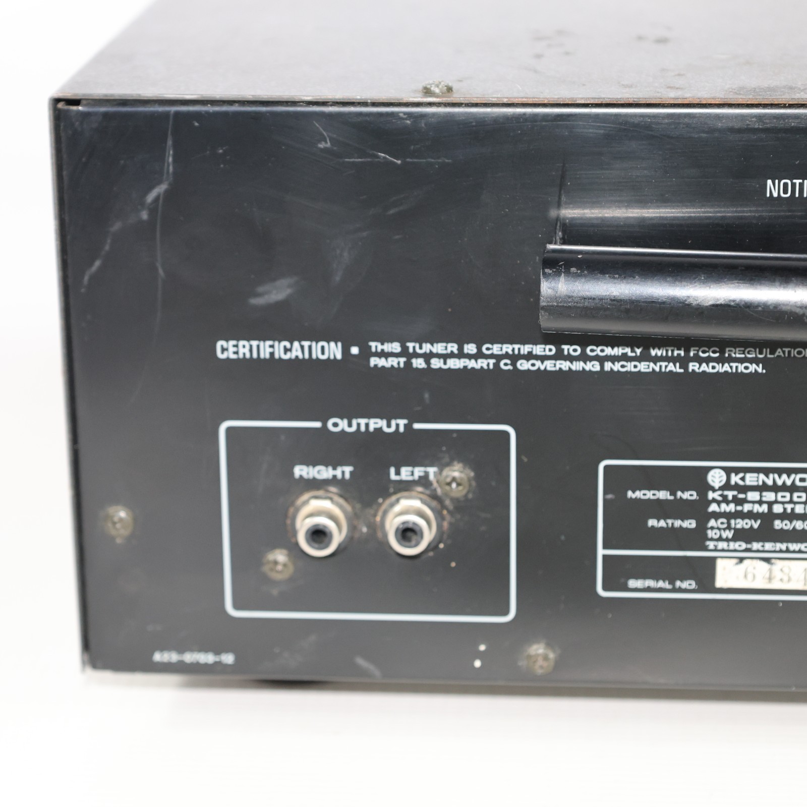 Kenwood KT-5300 AM/FM Stereo Receiver Tuner Vintage Analog Hi-Fi UNTESTED AS IS