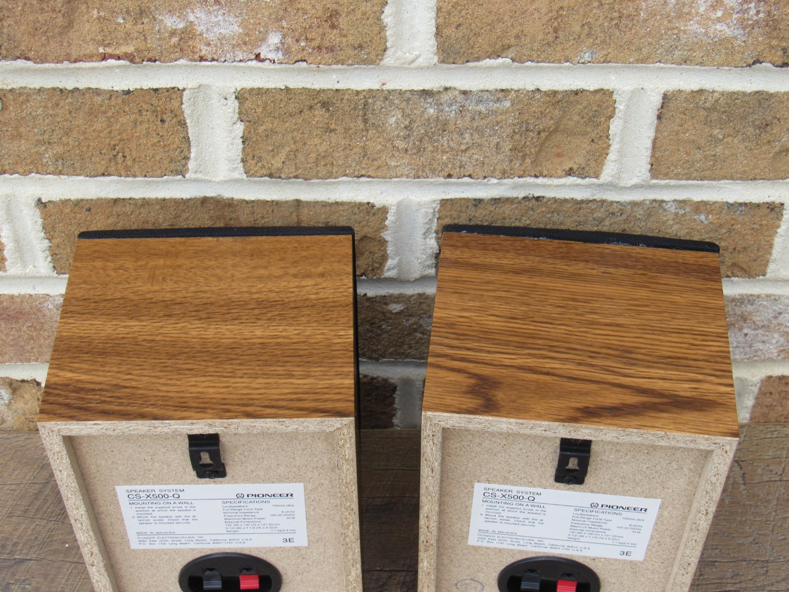 PIONEER CS-X500-Q 8 OHMS 30 WATT PAIR WALL MOUNT / BOOKSHELF SPEAKERS SET OF 2