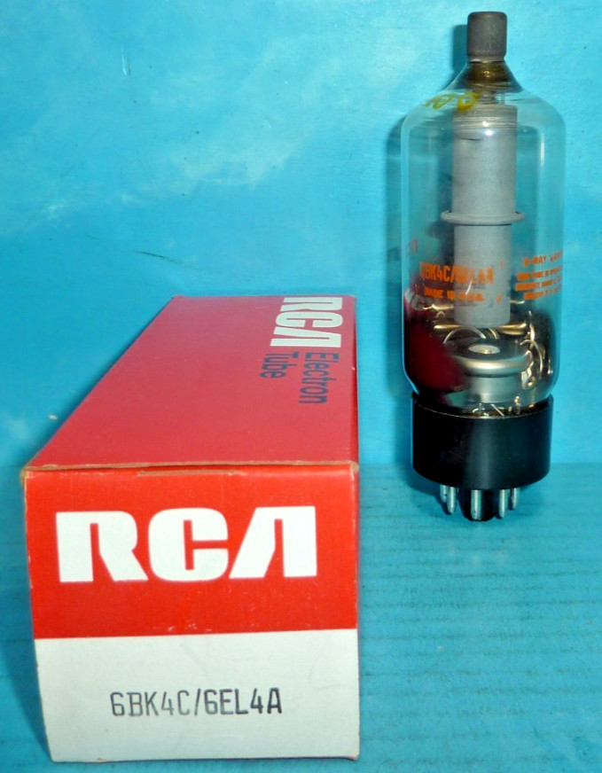 1 RCA 6BK4C/6EL4A Tube Grey Plates Halo Getters Tested