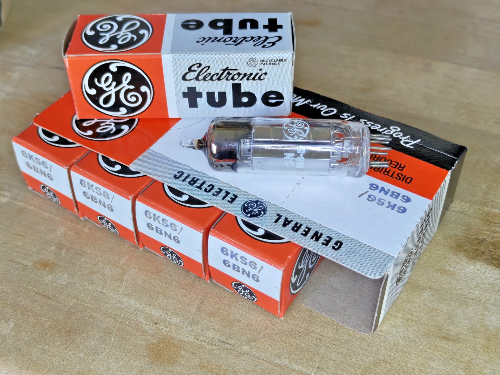 New Old Stock – General Electric 6KS6/6BN6 Electron Tubes (5 Pack) – Made in USA