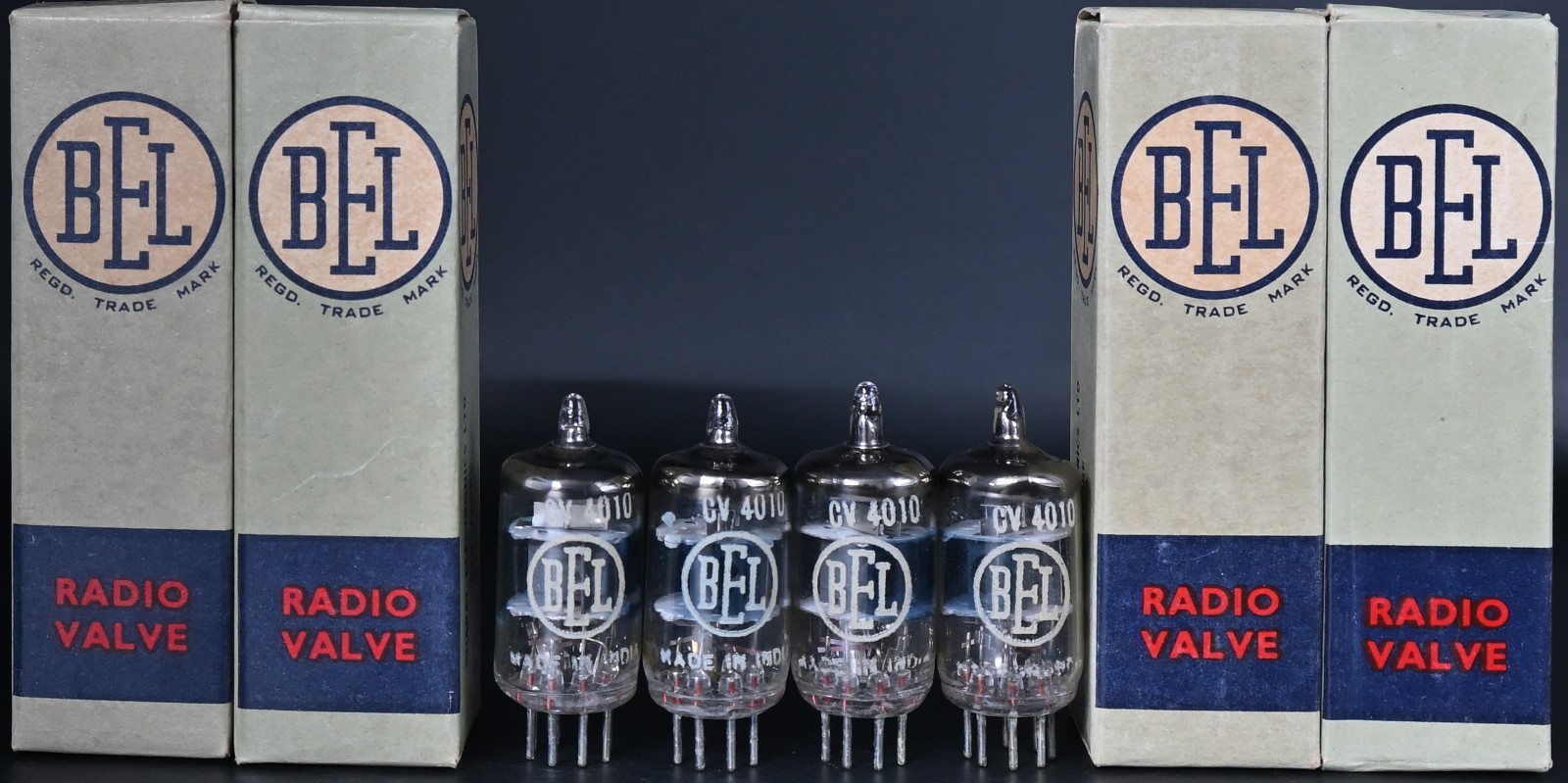 BEL 6AK5W CV4010 M8100 Vintage British Design Made in India Untested Qty 4 Pcs