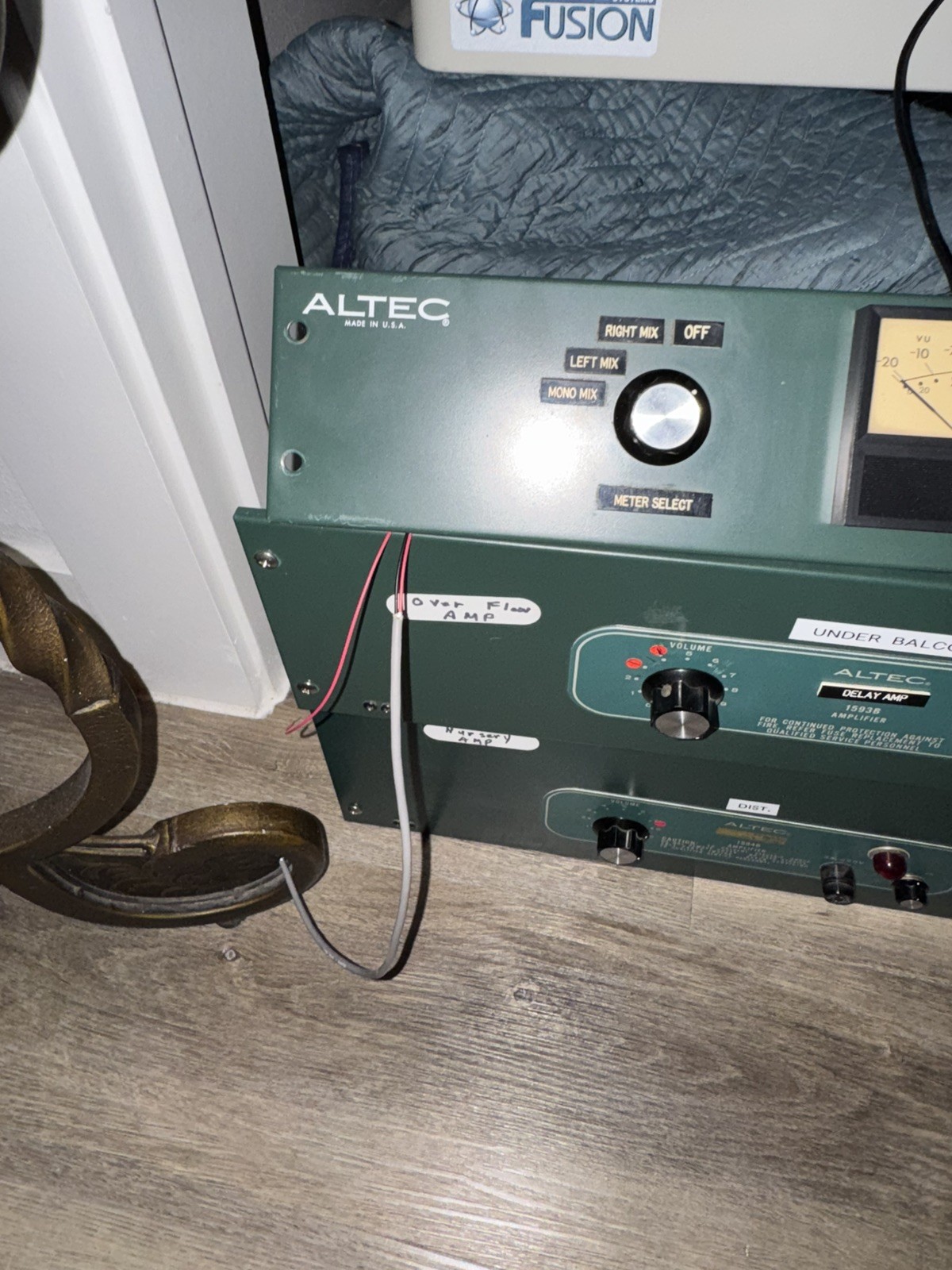 ALTEC vintage Audio Gear Lot 1593B, 1594B Power Amps. 1552a Meter Panel TESTED