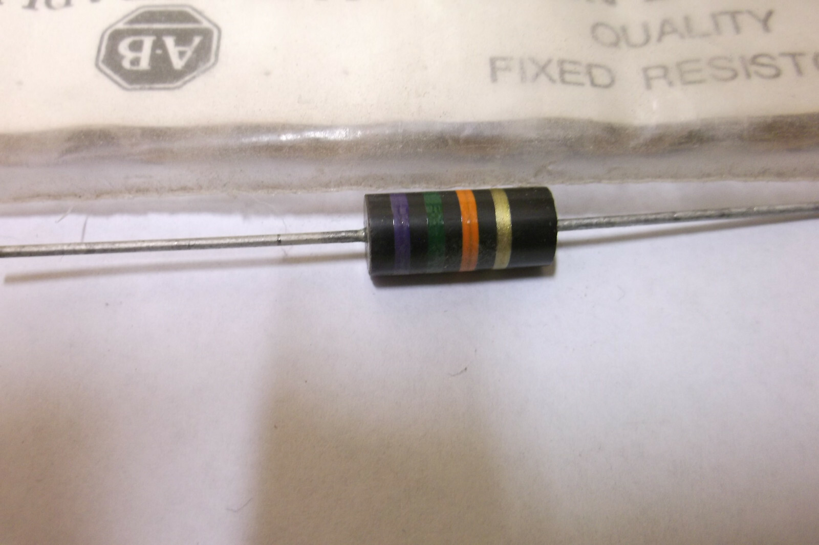 ALLEN BRADLEY 75k 2 watt 5% Carbon Comp Resistor(1)