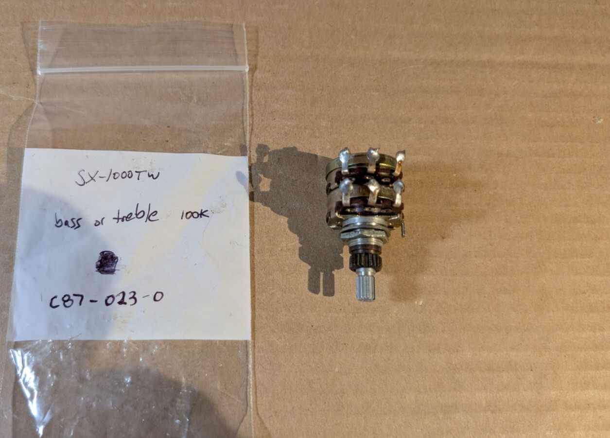 Pioneer SX-1000TW bass or treble tone control potentiometer 100K C87-023-0