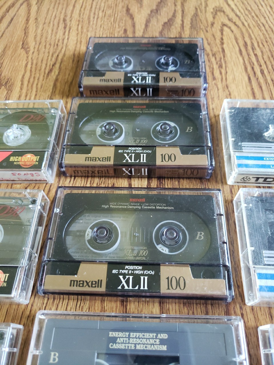 Lot Of 11 Gently Used Blank Cassette Tapes Maxell XLII, TDK AD90, TDK D90 VGC