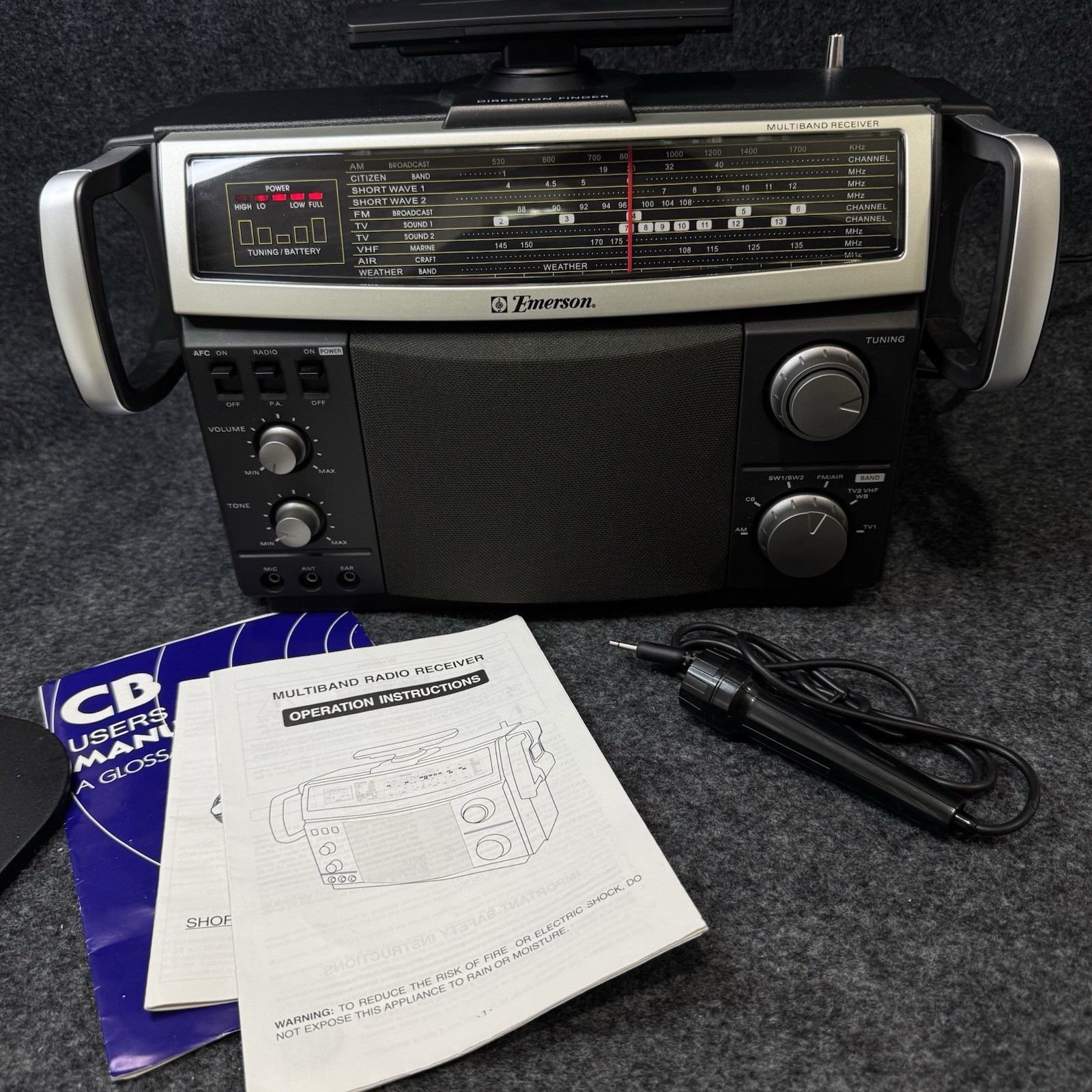 Emerson MBR-1 Multiband Radio Receiver AM FM SW CB Weather AC/DC Tested Works