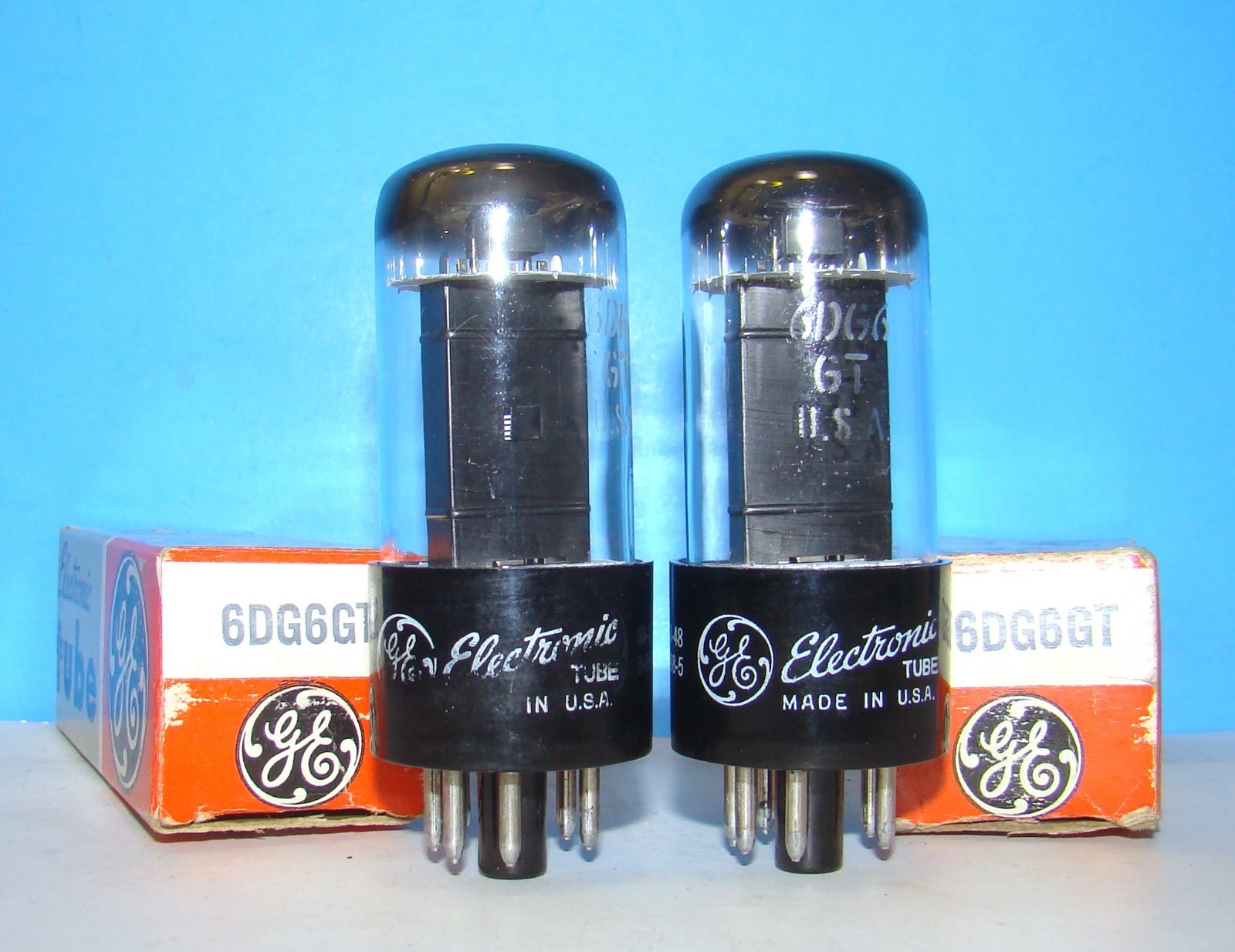 6DG6GT NOS GE AA5 1960 radio audio amplifier vacuum tubes 2 valves tested 6W6GT