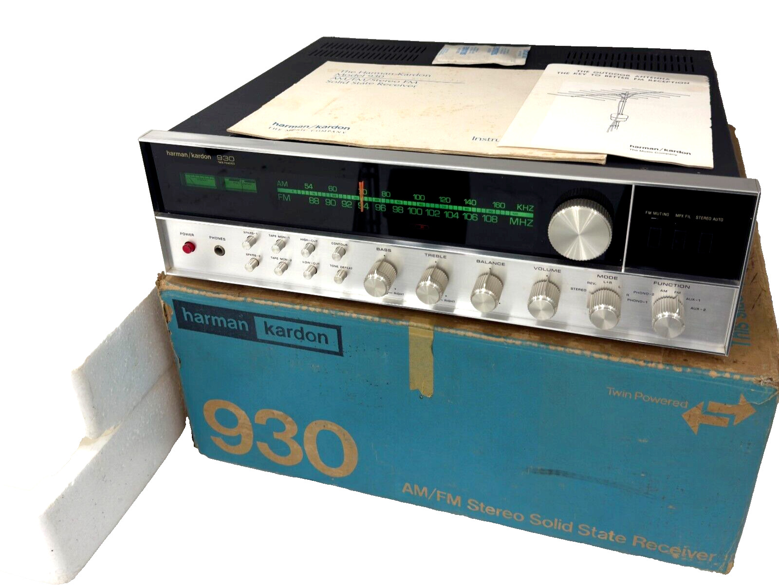 The Harman-Kardon HK-930 Twin Powered Receiver +OEM Box, Manual, Inserts – Video